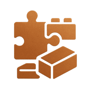 Puzzleteil und Bausteine &ndash; Symbol f&uuml;r modulare Speziall&ouml;sungen.
